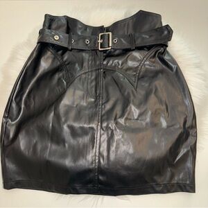 NWT Superdown High Waisted Faux Leather Skirt